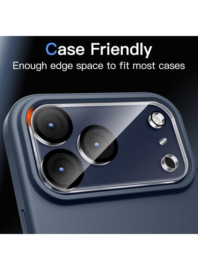 Nova future 3pack tempered glass camera lens protectors for Apple iPhone 17 Pro Max, ultra-high definition, 9H hardness, scratch-resistant, compatible with phone cases, easy to install [does not affect night shooting]. - Image 5
